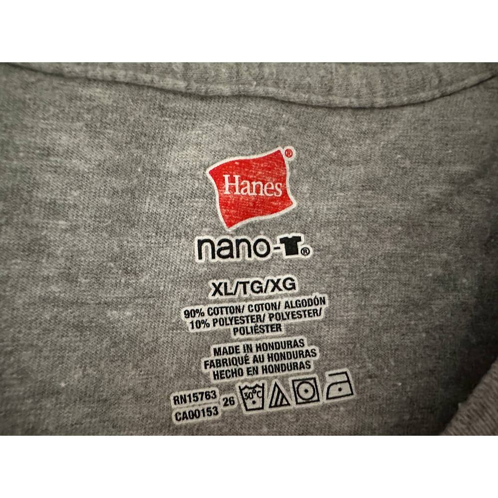 Hanes XL Nano T Cinemacon Las Vegas Gray Mens Short Sleeve T-Shirt - Picture 4 of 8